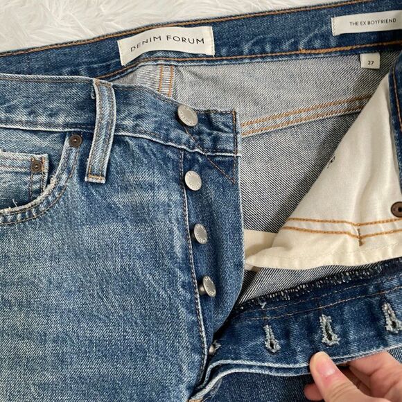 Women Denim Forum The Ex Boyfriend Denim Jeans in Dark Blue Size 27 - Picture 7 of 13